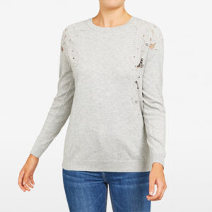 French Connection Floral Applique Knit