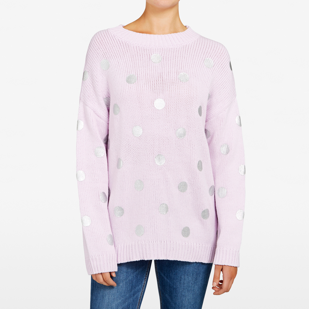 French Connection Foil Spot Knit