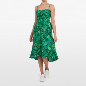 French Connection Leaf Print Bustier Dress