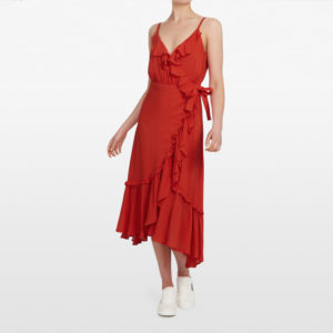 French Connection Ruffle Wrap Dress