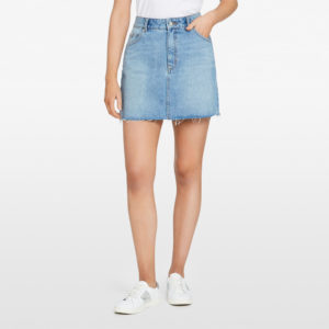 French Connection Stone Wash Mini Skirt
