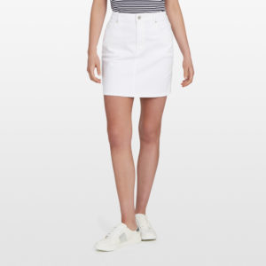 French Connection White Denim Mini Skirt