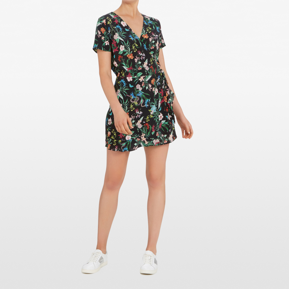 French Connection Exotic Bloom Wrap Playsuit