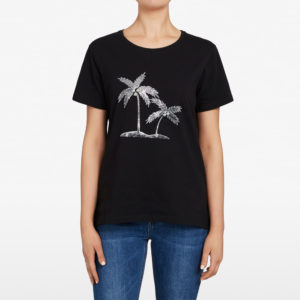French Connection Embellished Palm Tree Tee