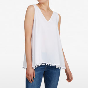 French Connection Pom Pom Hem Tank