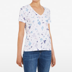 French Connection Ditsy Bloom V Neck Tee