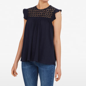 French Connection Flower Lace Tee