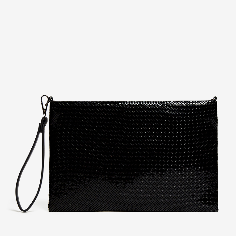 French Connection Glow Mesh Clutch