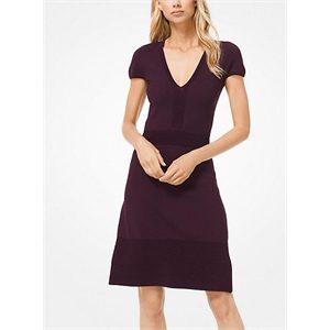 MICHAEL Michael Kors Stretch Knit V-Neck Dress