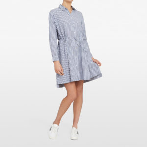 French Connection Stripe Longsleeve Shirt Dress
