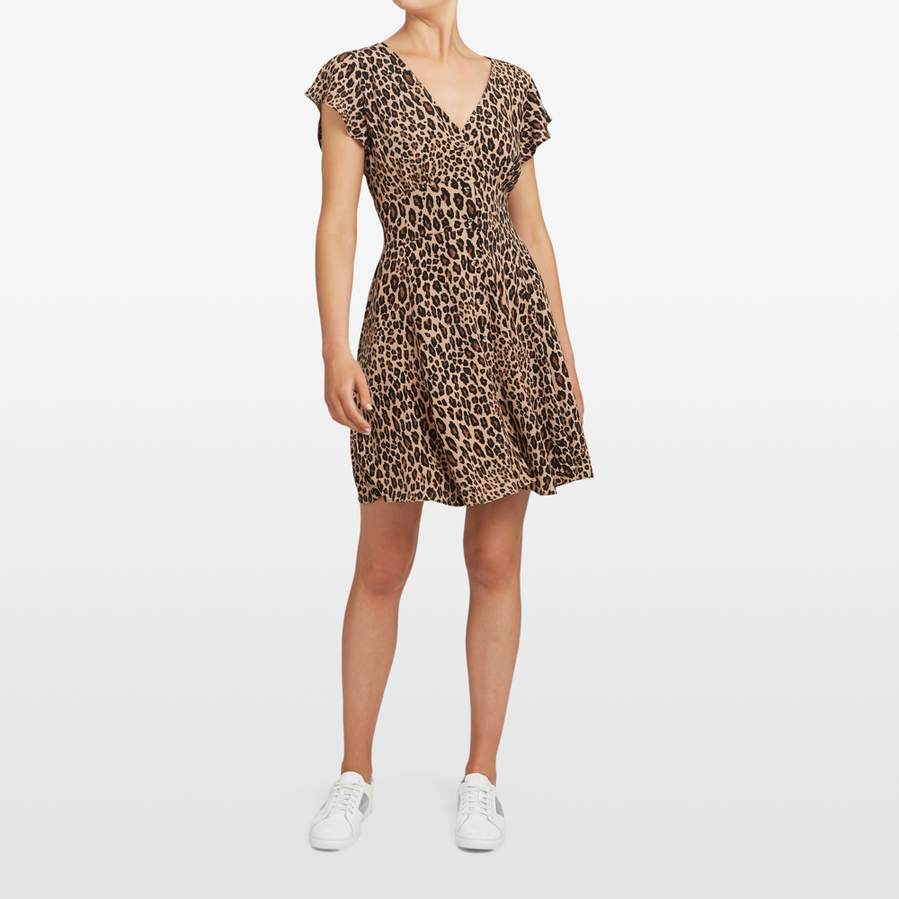 French Connection Animal Print Tea Dress