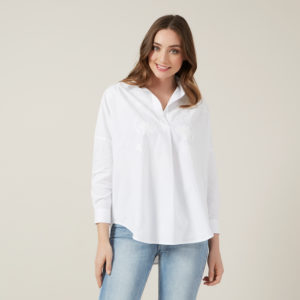 French Connection Rhodes Embroidered Popover
