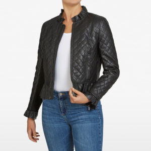 French Connection Quilted Pu Jacket