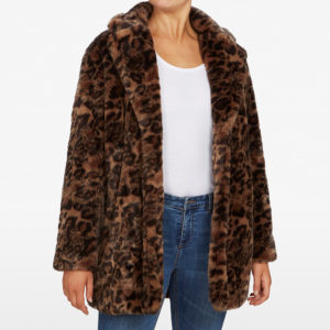 French Connection Faux Fur Animal Coat