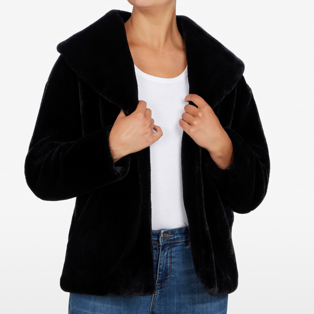 French Connection Fluffy Hooded Jacket