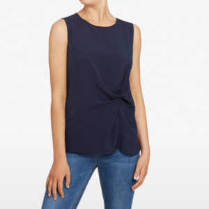 French Connection Knot Front Sleeveless Tee