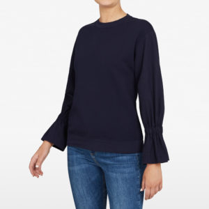 French Connection Spliced Sleeve Sweat