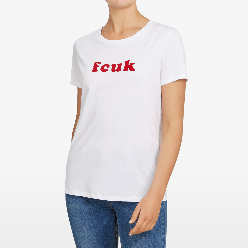 French Connection Flocked Fcuk Tee