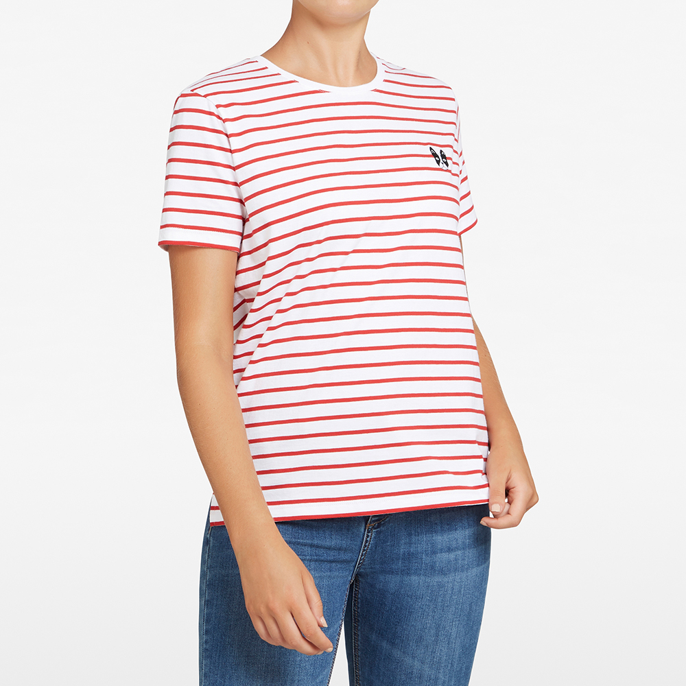 French Connection Stripe Embroidered Dog Tee