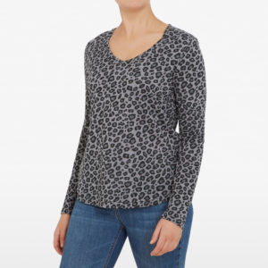 French Connection Grey Animal Longsleeve Tee