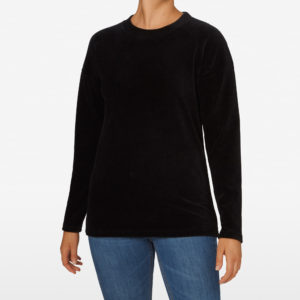 French Connection Velvet Ribbed Longsleeve Tee