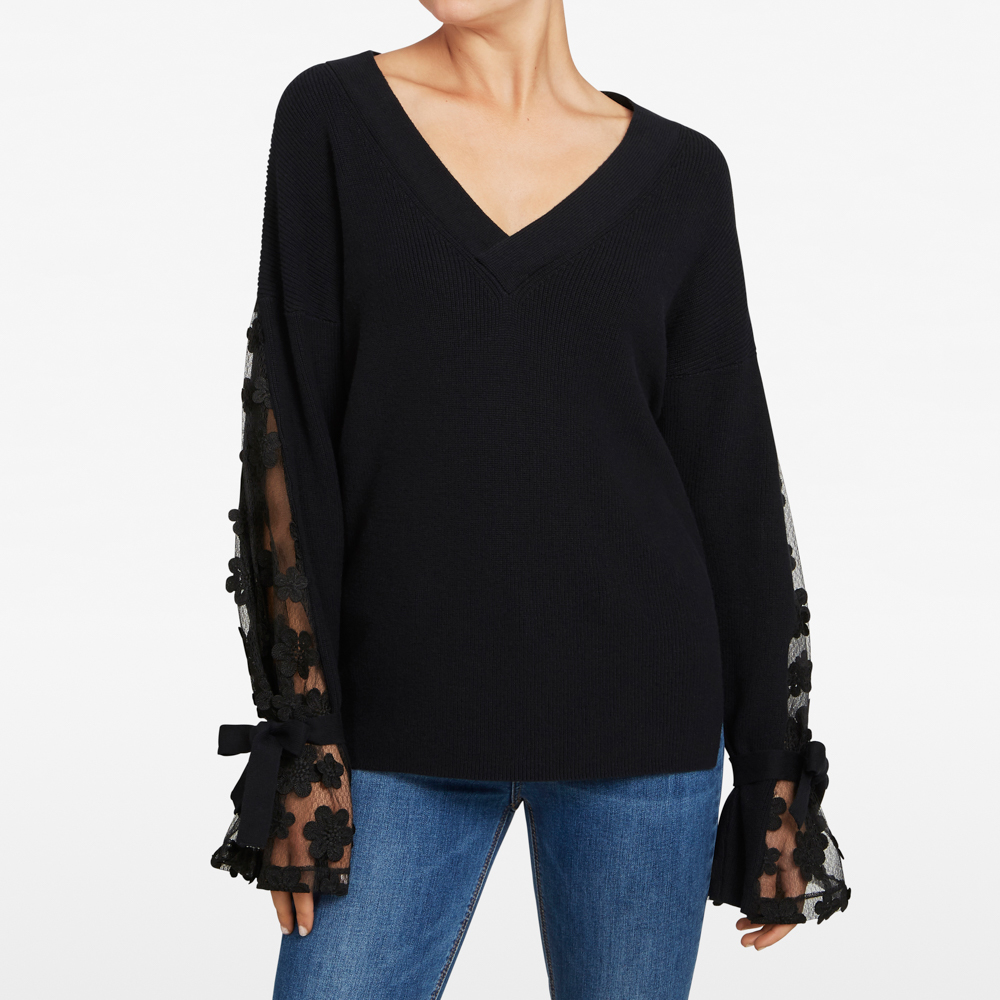 French Connection Floral Lace Knit