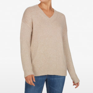 French Connection Lurex V Neck Knit