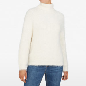 French Connection Cream Roll Neck Knit