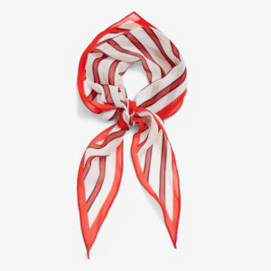 French Connection Striped Print Neckerchief