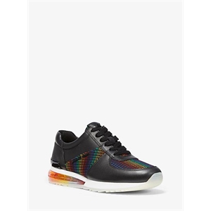 MICHAEL Michael Kors Allie Extreme Leather And Rainbow Knit Trainer