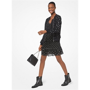 MICHAEL Michael Kors Studded Cady Bomber Jacket