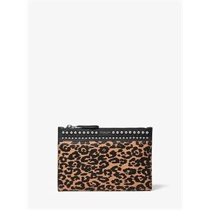 Michael Kors Collection Bancroft Leopard Calf Hair Pouch