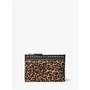 Michael Kors Collection Bancroft Leopard Calf Hair Pouch
