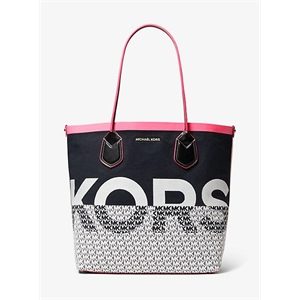 MICHAEL Michael Kors Carolina Large Graphic Logo Jacquard Tote Bag