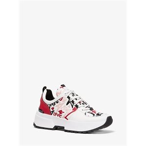 MICHAEL Michael Kors Cosmo Qixi Graffiti Leather Trainer