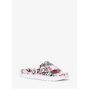 MICHAEL Michael Kors Tyra Qixi Graffiti Slide Sandal