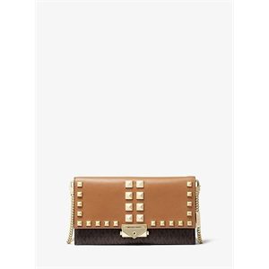 MICHAEL Michael Kors Cece Large Studded Leather And Logo Convertible Crossbody Bag