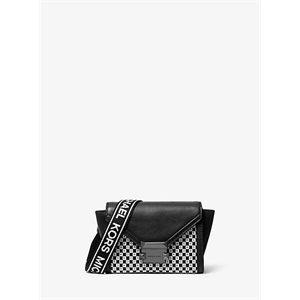 MICHAEL Michael Kors Whitney Mini Checkerboard Logo Leather Convertible Crossbody Bag