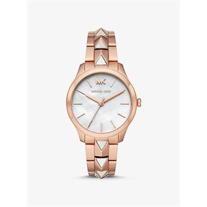 Michael Kors Runway Mercer Rose Gold-Tone And Pearl Watch