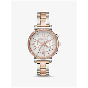 Michael Kors Sofie Pave Tri-Tone Watch