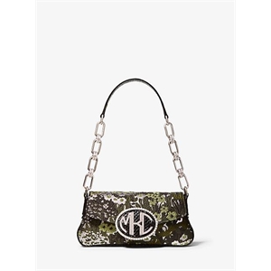 Michael Kors Collection Monogramme Mini Floral Brocade Shoulder Bag