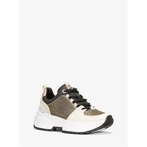 MICHAEL Michael Kors Cosmo Chain-Mesh And Leather Trainer