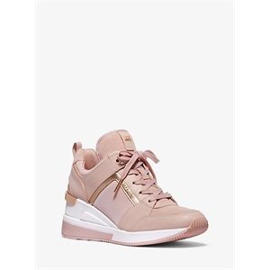 MICHAEL Michael Kors Georgie Leather And Canvas Trainer