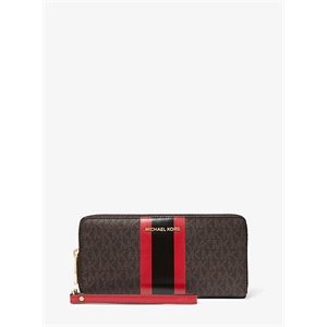 MICHAEL Michael Kors Logo Stripe Continental Wristlet