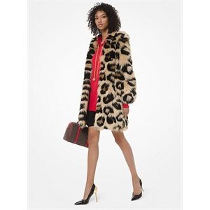MICHAEL Michael Kors Leopard Faux Fur Coat