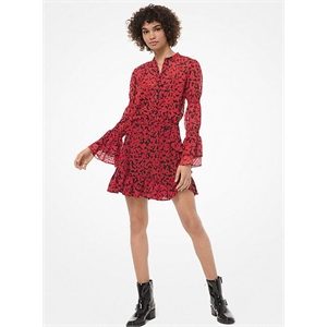 MICHAEL Michael Kors Floral Leaf-Print Georgette Blouse