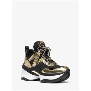 MICHAEL Michael Kors Olympia Scuba And Metallic Trainer