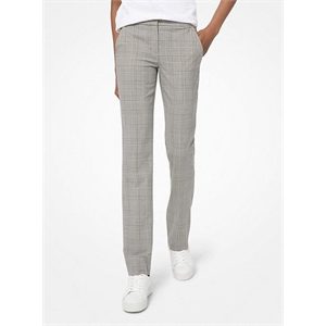 MICHAEL Michael Kors Glen Plaid Stretch-Wool Trousers
