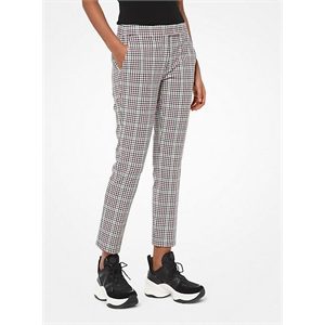 MICHAEL Michael Kors Glen Plaid Twill Cropped Pants