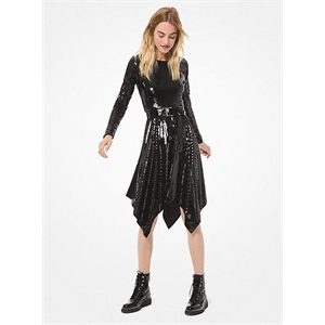 MICHAEL Michael Kors Sequined Handkerchief Dress